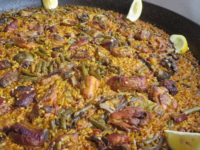 Paella valenciana au poulet